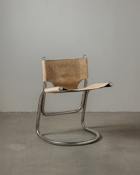 Pony Hide Chrome Sling Chair