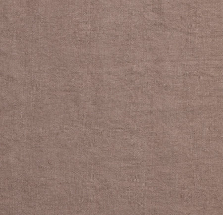 Solid mushroom brown linen fabric swatch